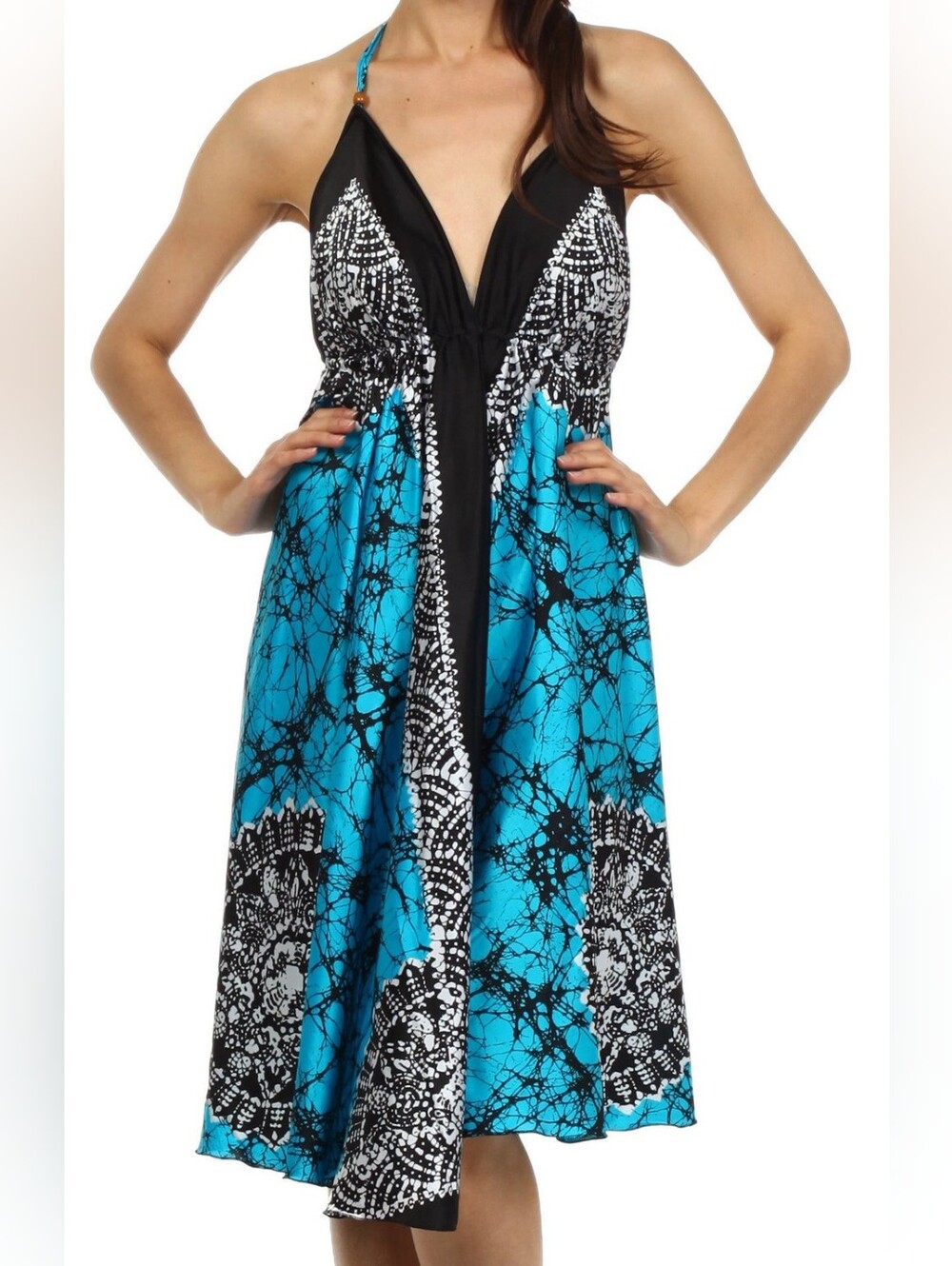 Turquoise Halter Dress